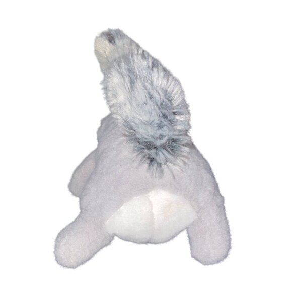Gray & White Plush Squirrel Toy With Fuzzy Tail 7" Stuffed Animal - Picture 5 of 5